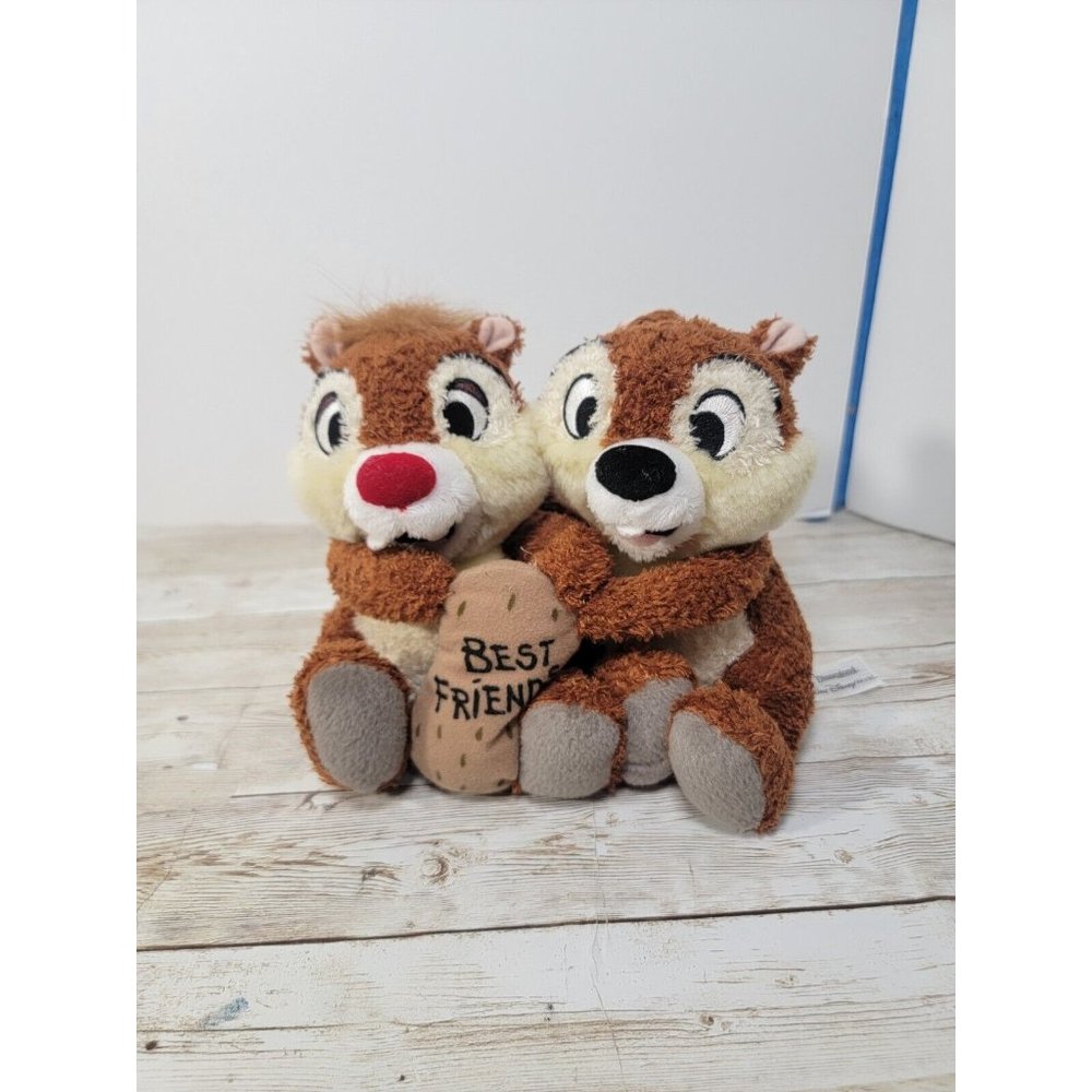 Disney World Authentic Chip & Dale Plush Chipmunks Best Friends Figures With Tag